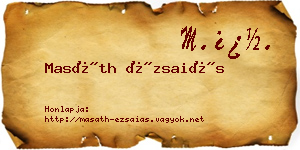Masáth Ézsaiás névjegykártya